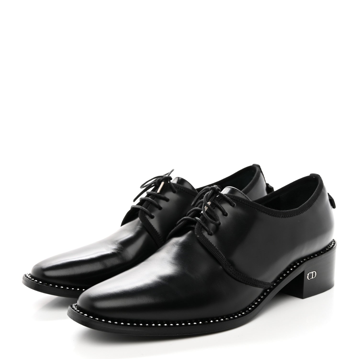 Christian Dior Glazed Calfskin Tomboy Lace Up 38 Black 3 of 15