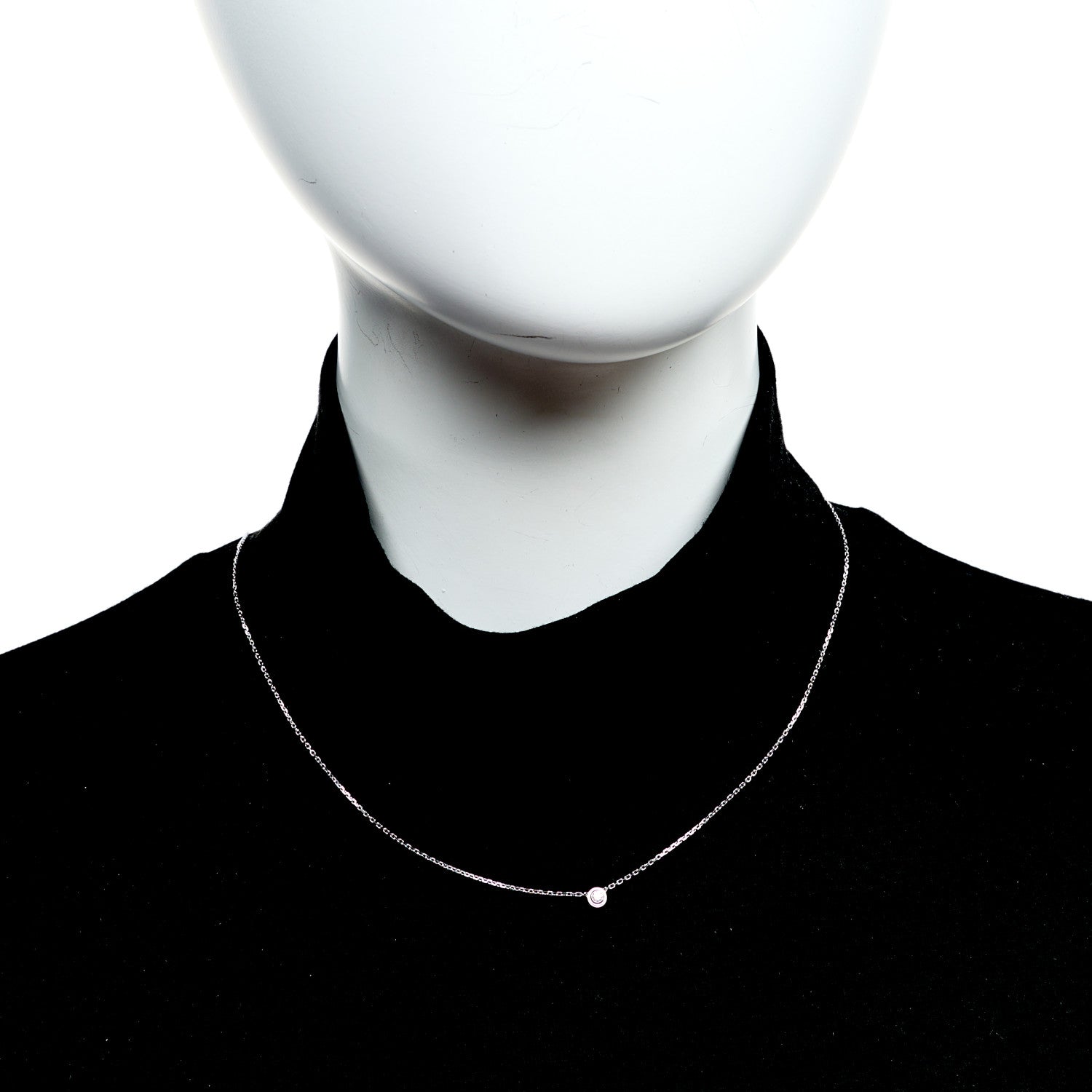 Cartier 18K White Gold Diamond XS D'Amour Pendant Necklace 2 of 6