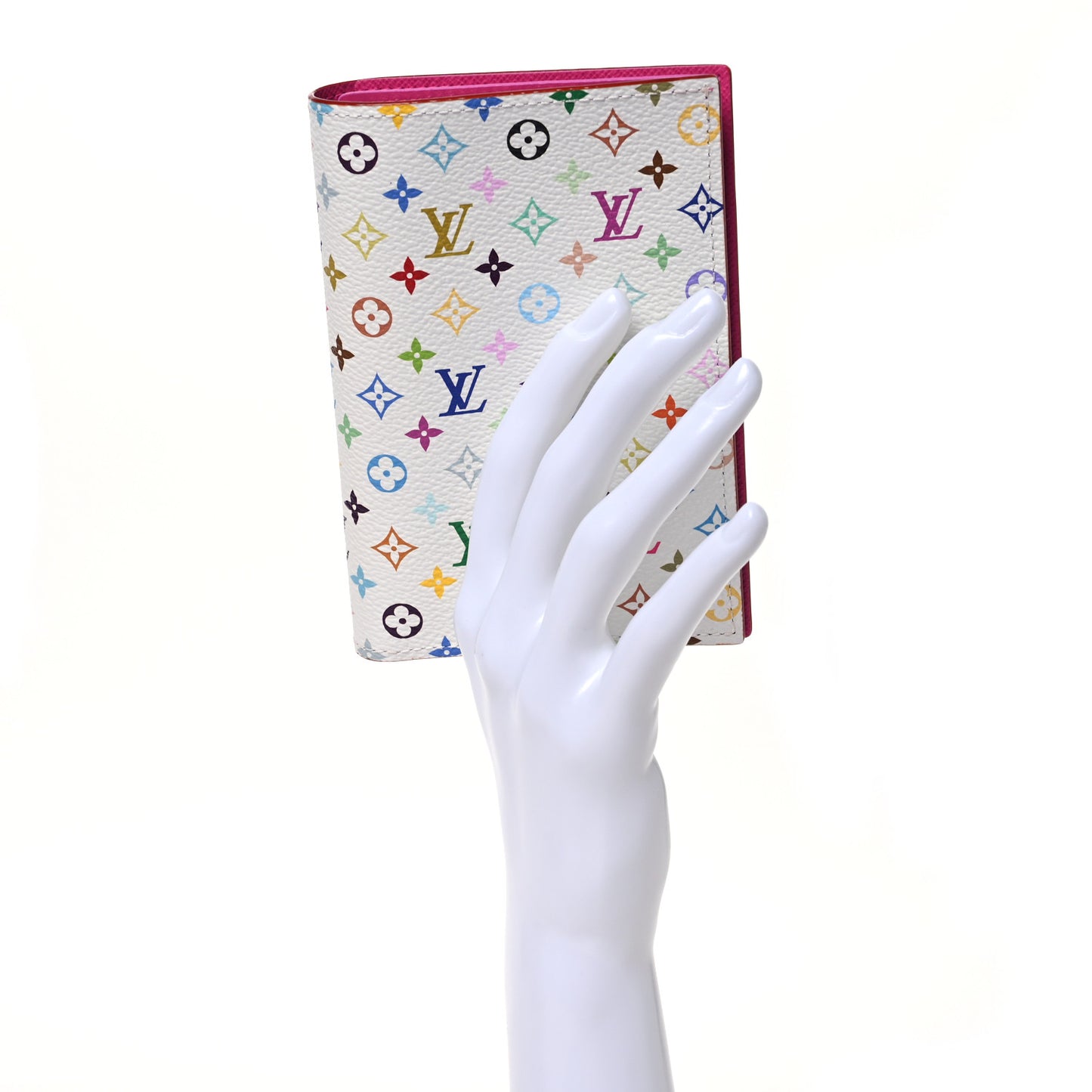 LV X TM Monogram Multicolor Passport Cover White