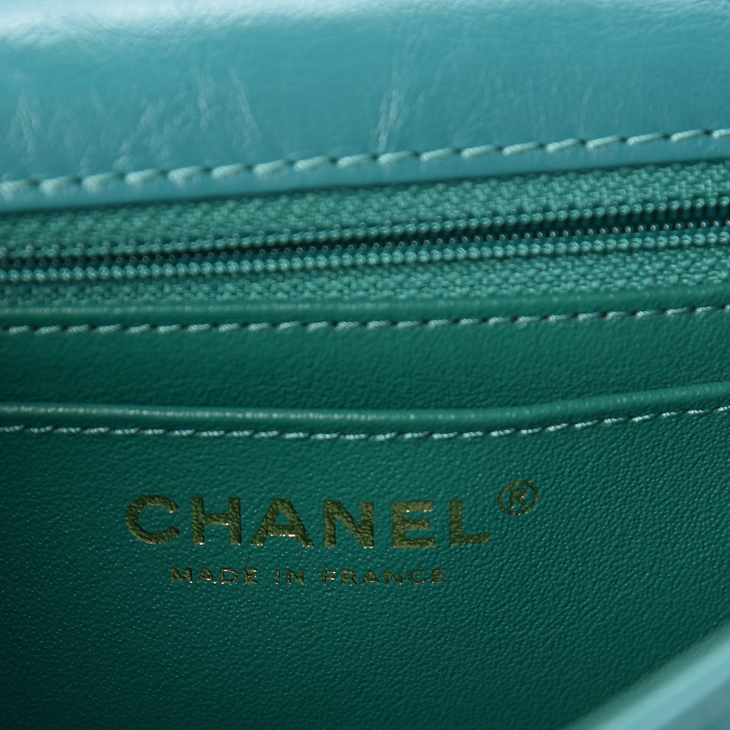 Aged Calfskin Quilted 2.55 Reissue Mini Flap Green