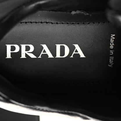 Prada Nappa Soft Metal Triangle Logo Womens Padded 30mm Sneakers 36.5 Black 8 of 9