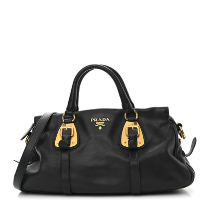 Prada Soft Calf Shopping Satchel Black 1 of 9
