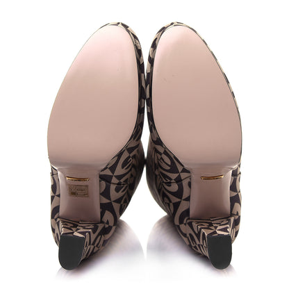 Gucci Fabric G Rhombus Print Platform Boots 39 Beige Cocoa 5 of 7