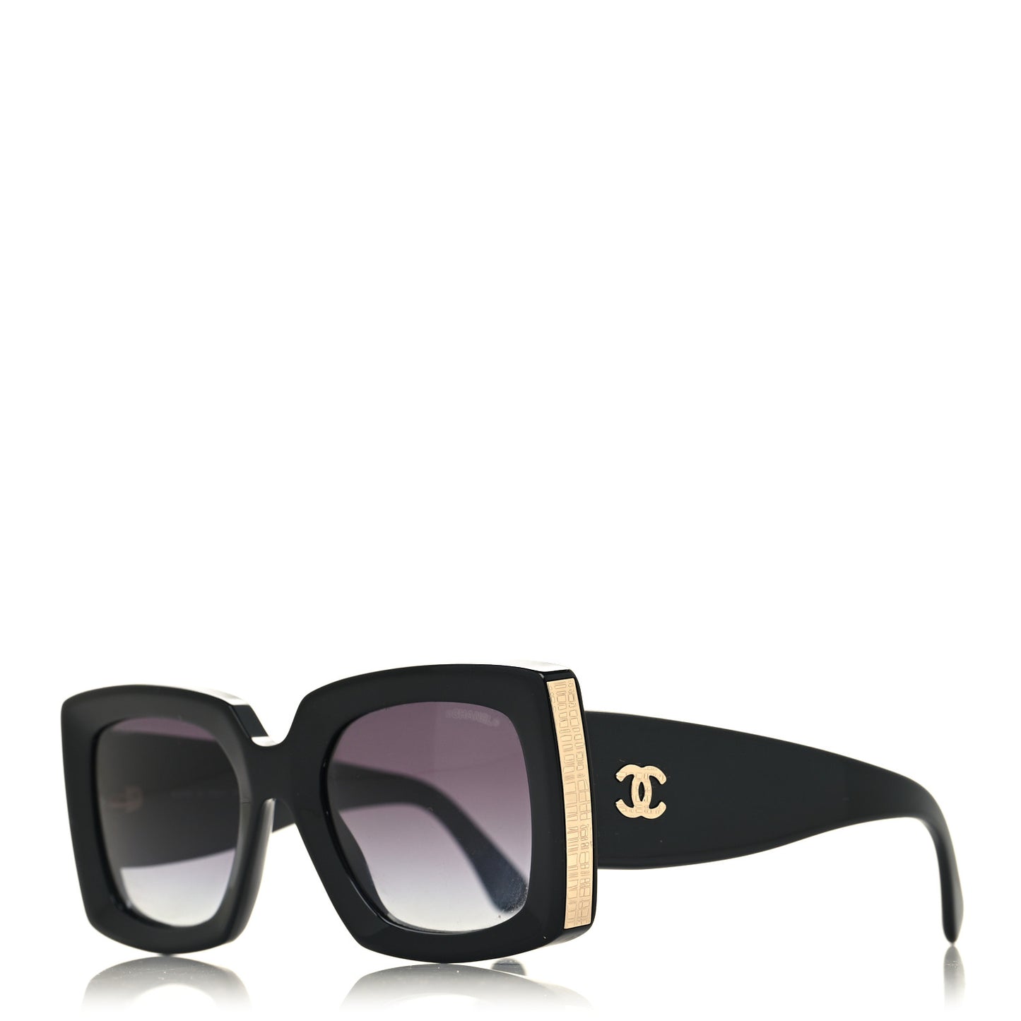 Acetate Rectangle Sunglasses 5435 Black