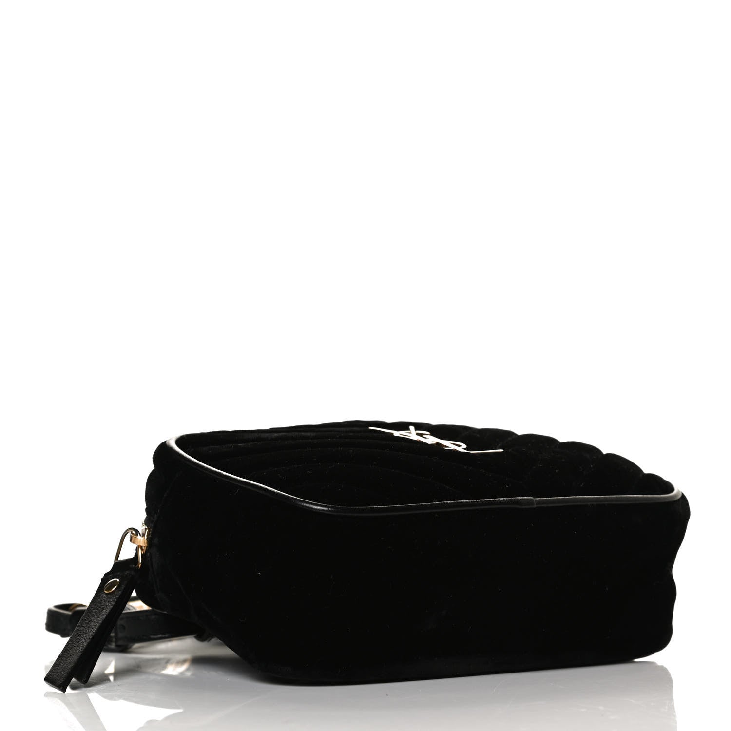 Saint Laurent Velour Matelasse Monogram Lou Belt Bag Black 4 of 15