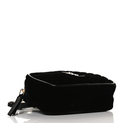 Saint Laurent Velour Matelasse Monogram Lou Belt Bag Black 4 of 15