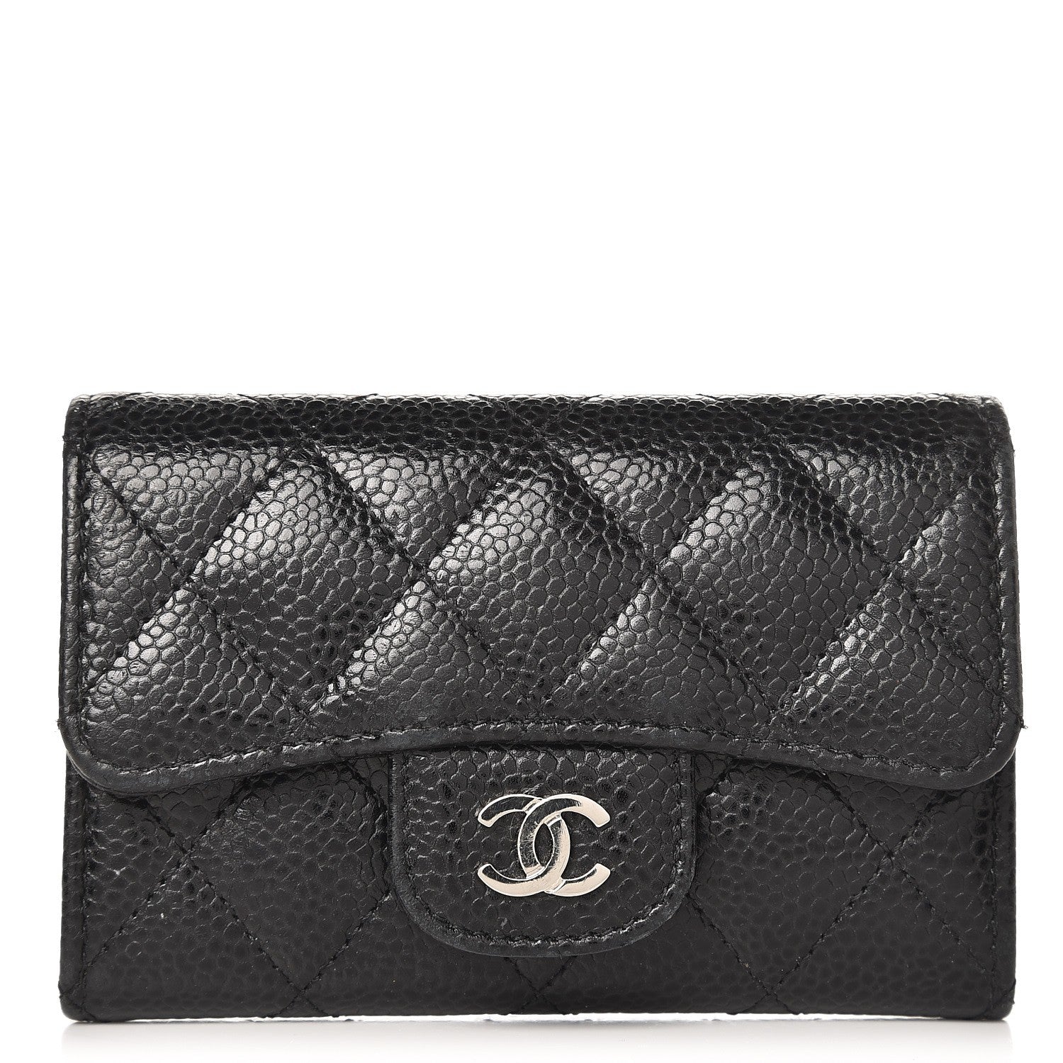 Chanel Caviar Quilted Flap Card Holder Black 1 of 9