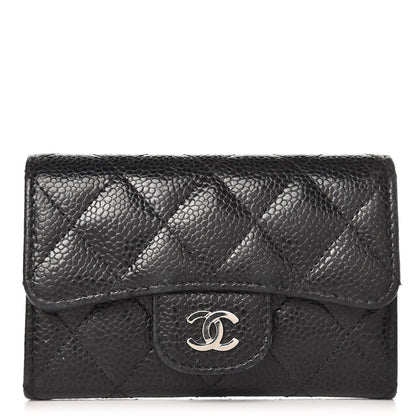 Chanel Caviar Quilted Flap Card Holder Black 1 of 9