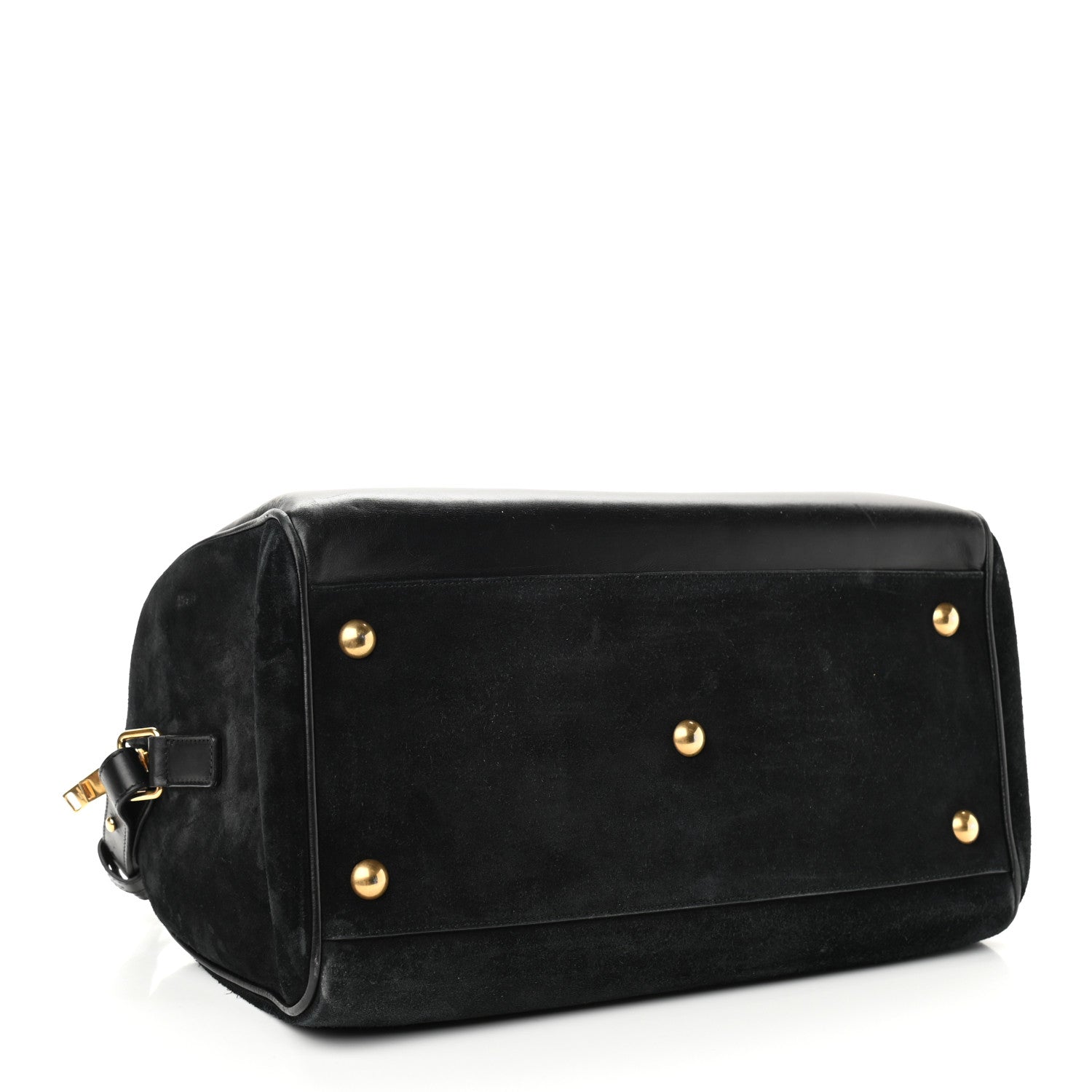 Saint Laurent Calfskin Suede Classic Duffle 6 Black 4 of 10