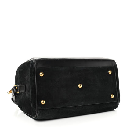 Saint Laurent Calfskin Suede Classic Duffle 6 Black 4 of 10