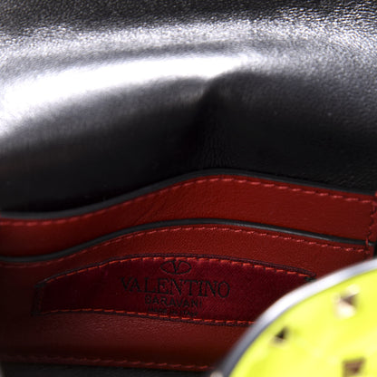Valentino Garavani Calfskin Micro Rockstud Spike Shoulder Bag Lime 6 of 8