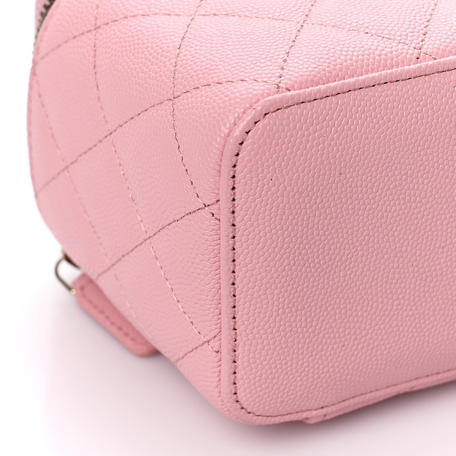 Chanel Caviar Quilted Small Vanity Case With Chain Pink 8 of 10