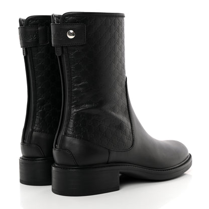 Gucci Soft Microguccissima Zip Boots 37 Black 4 of 13