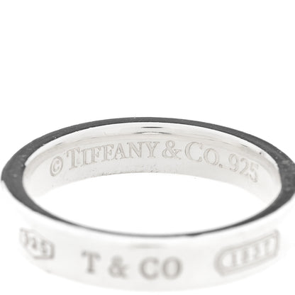 Tiffany Sterling Silver Narrow 1837 Band Ring 54 7 4 of 4