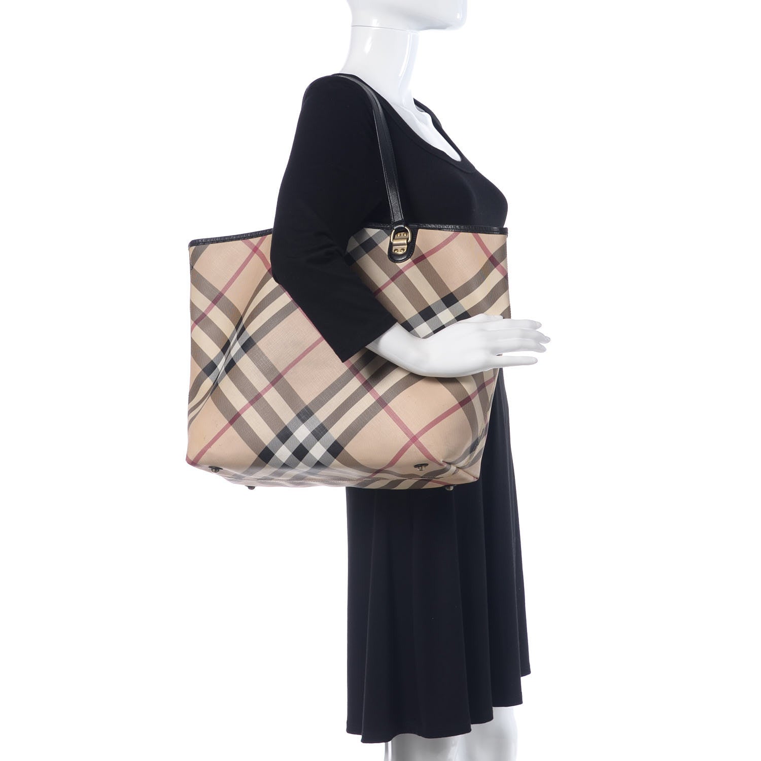 Burberry Supernova Check Tote Black 2 of 16