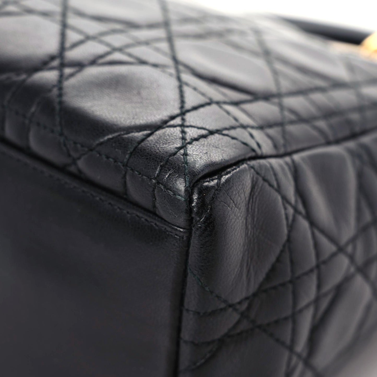 Lambskin Cannage Medium Lady Dior Black