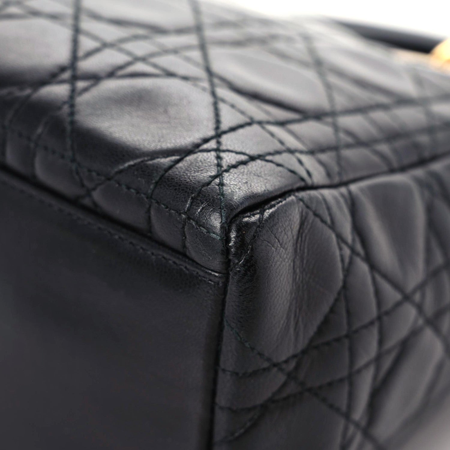 Christian Dior Lambskin Cannage Medium Lady Dior Black 7 of 15