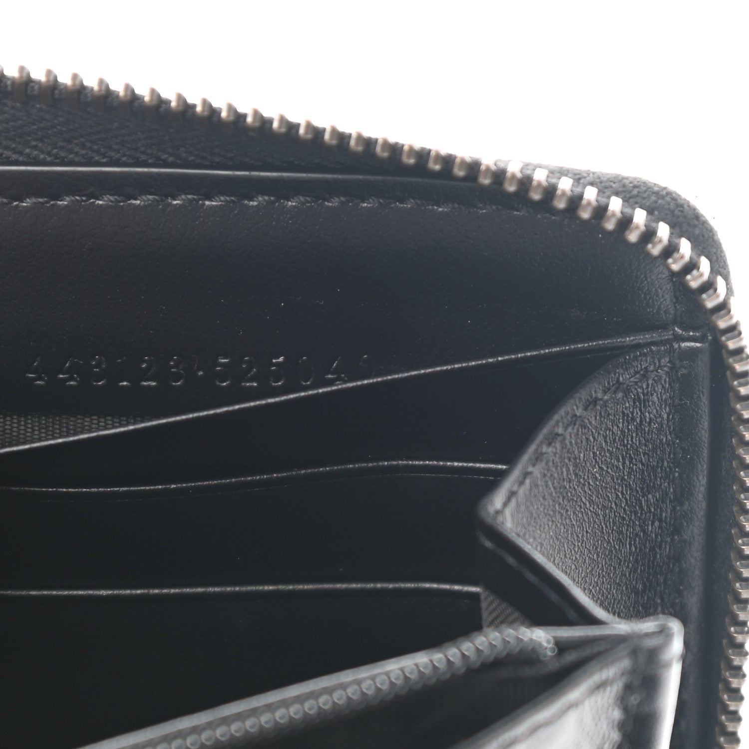 Gucci Calfskin Matelasse GG Marmont Zip Around Wallet Black 7 of 9