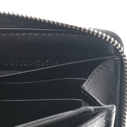Gucci Calfskin Matelasse GG Marmont Zip Around Wallet Black 7 of 9