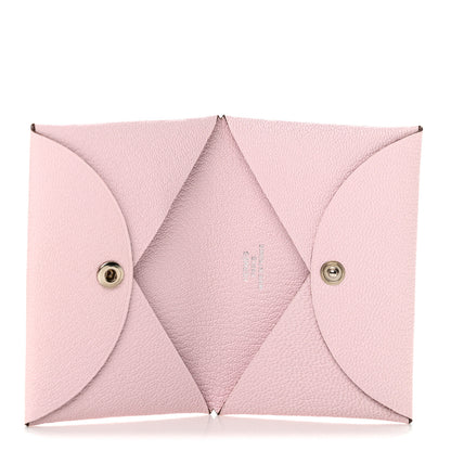 Hermes Chevre Mysore Calvi Card Case Rose Darling 5 of 10