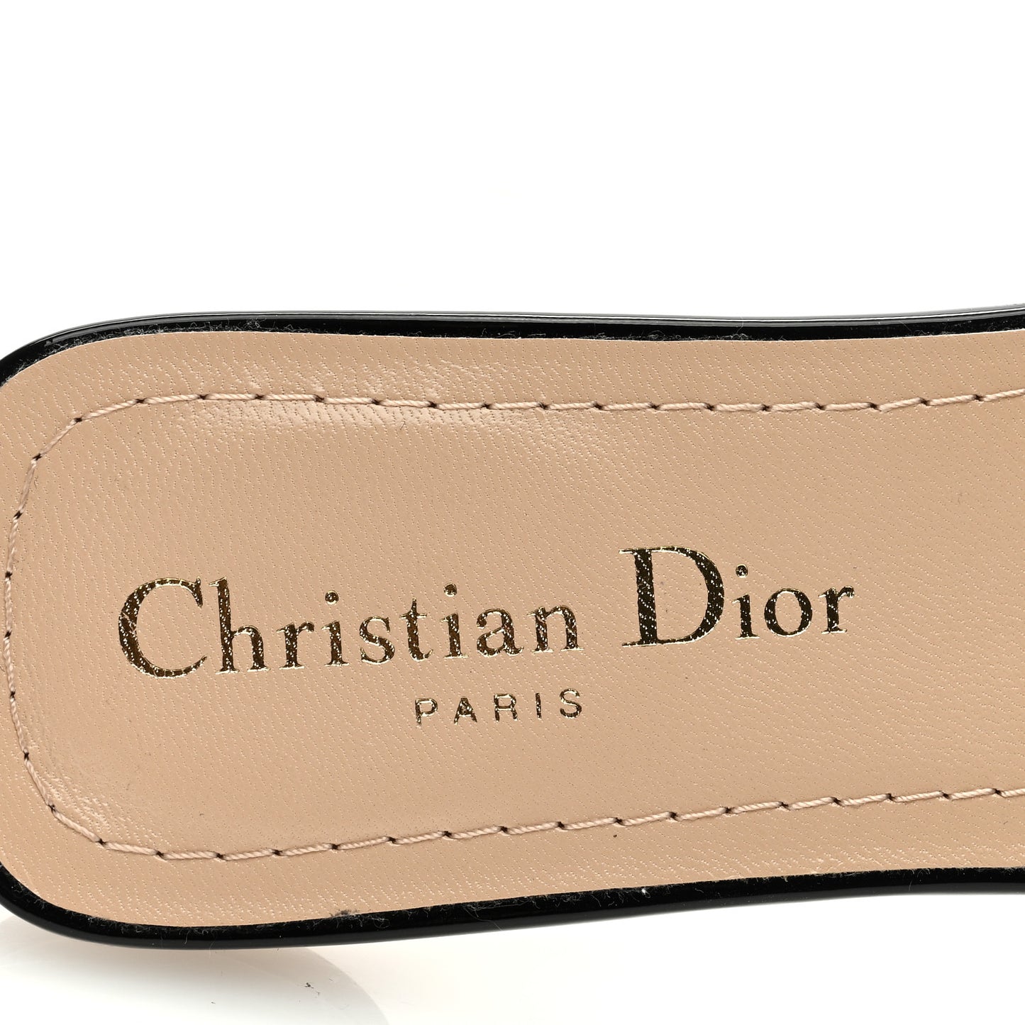 Patent C'est Dior Slide Sandals 36.5 Black