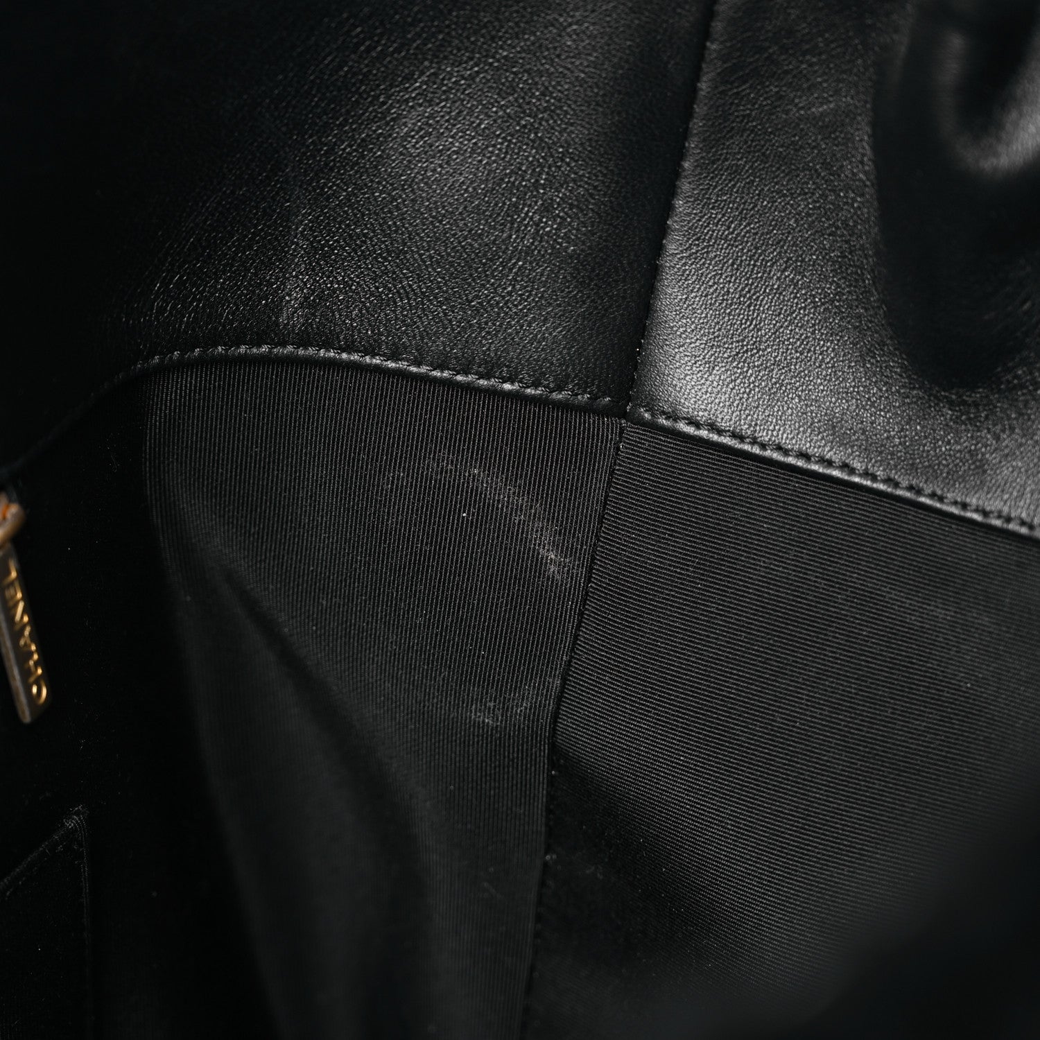 Chanel Shearling Tweed Shopper Tote Black 11 of 11