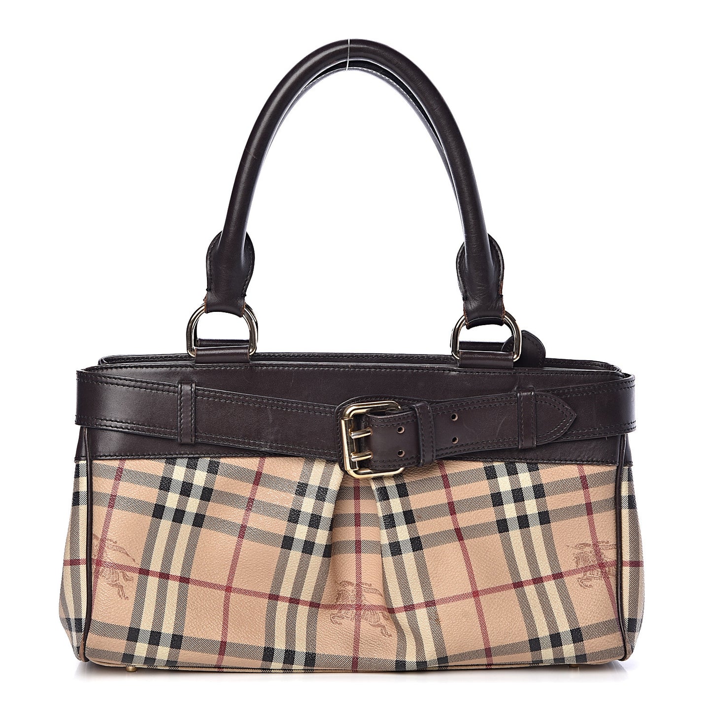 Haymarket Check Buckle Shoulder Bag Chocolate