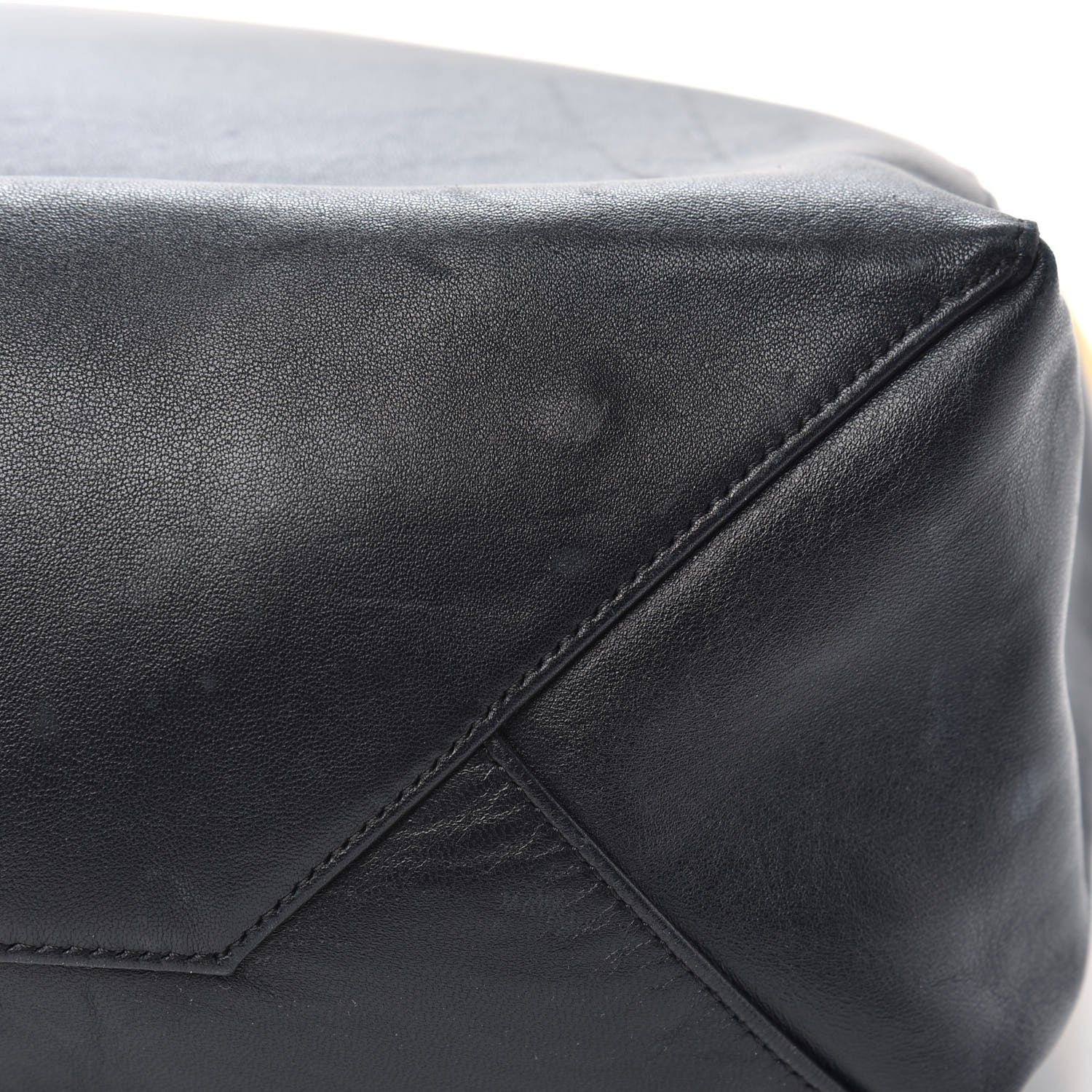 Celine Lambskin Vertical Bi-Color Cabas Black Yellow 9 of 15