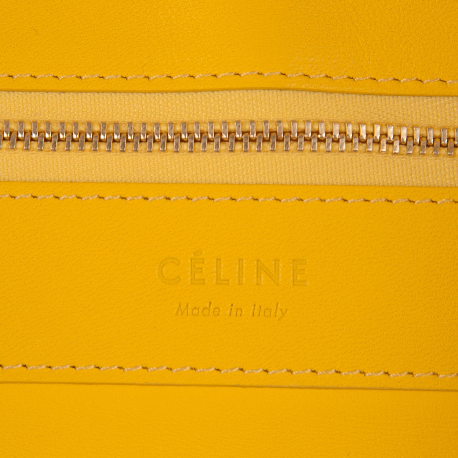 Celine Lambskin Horizontal Cabas Sun Yellow 8 of 8