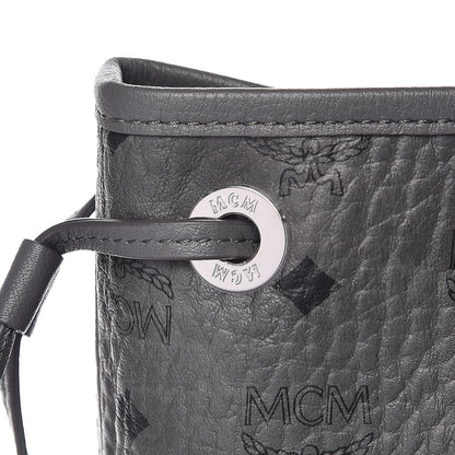 MCM Visetos Medium Liz Reversible Shopper Tote Phantom Grey 13 of 17