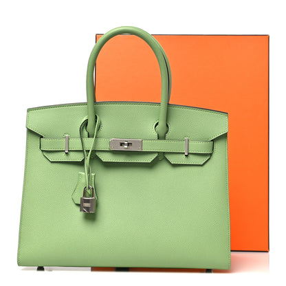 Hermes Epsom Sellier Birkin 30 Vert Criquet 11 of 11