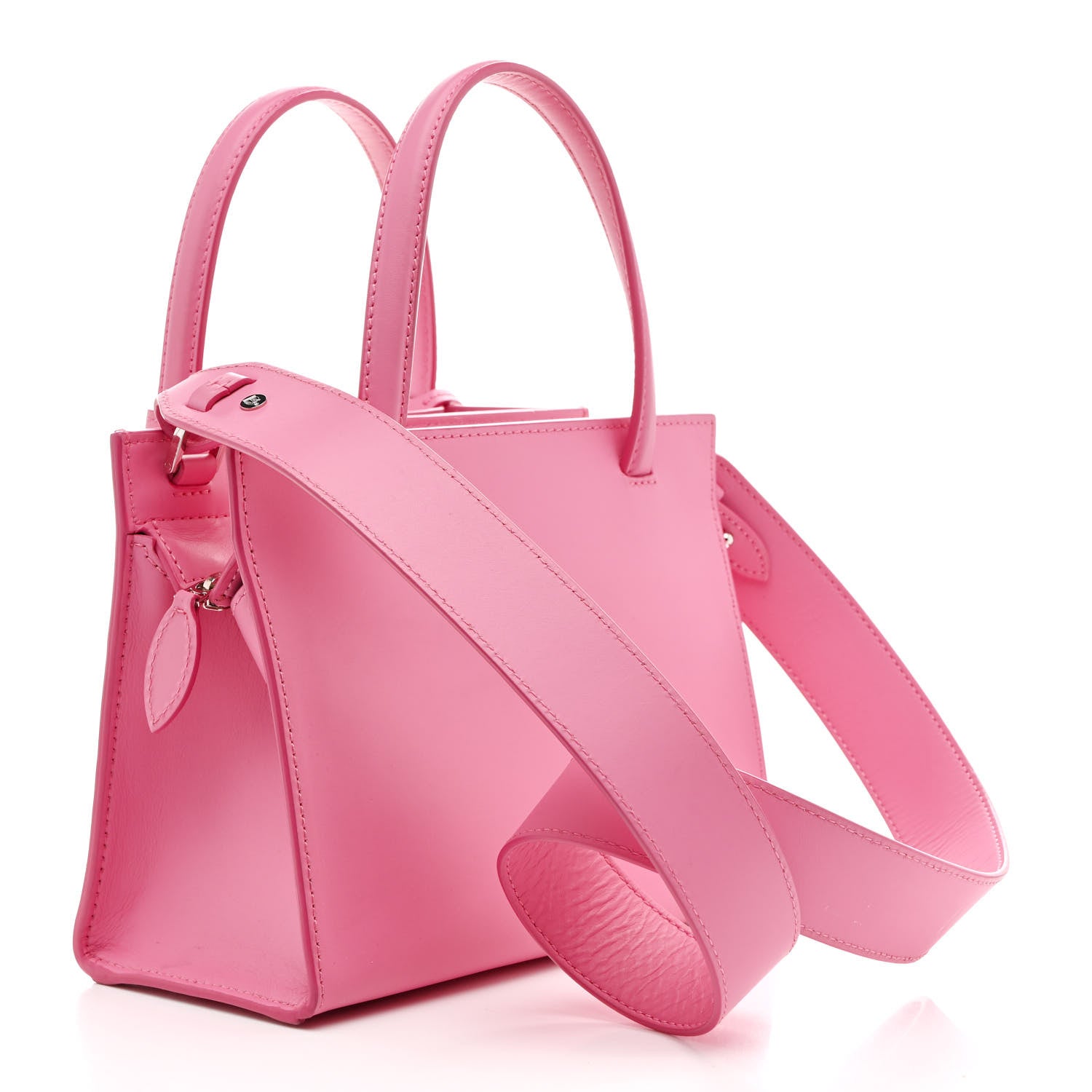 Lanvin Calfskin Logo Printed Nano Bogey Day Bag Pink 3 of 14