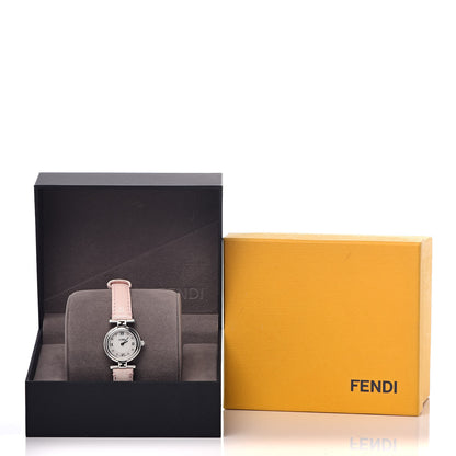 Fendi Stainless Steel Calfskin Diamond Pink Mother of Pearl 23mm Moda Quartz Watch 9 of 9