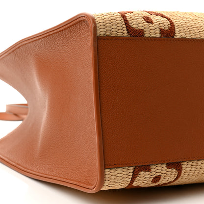 Louis Vuitton Raffia Calfskin Monogram Giant Onthego GM Tan 8 of 9