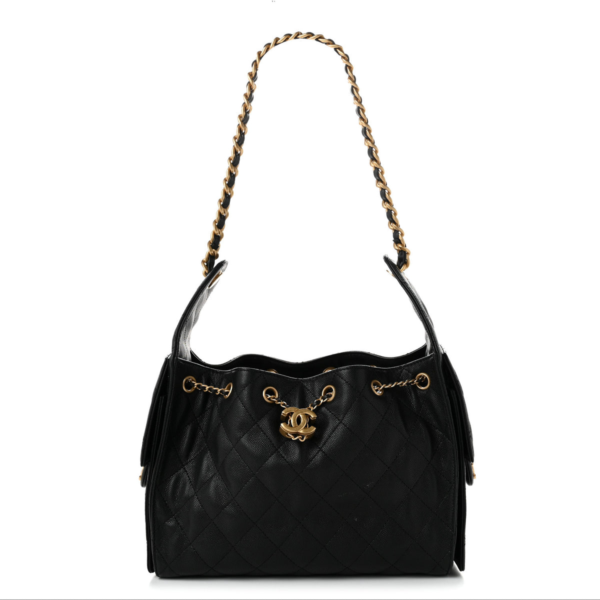 Caviar Quilted Small Chanel 25 Handbag Black