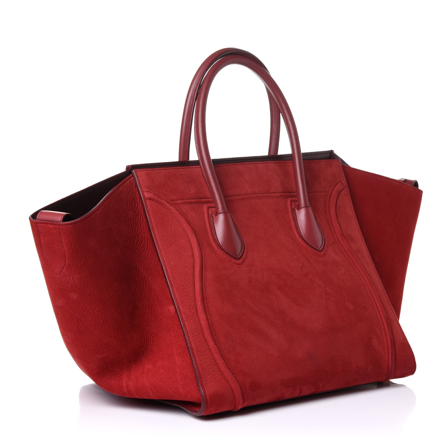 Celine Nubuck Medium Phantom Luggage Red 2 of 15