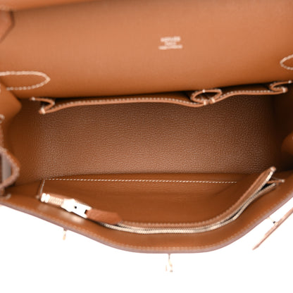 Hermes Taurillon Clemence Jypsiere 28 Gold 5 of 10
