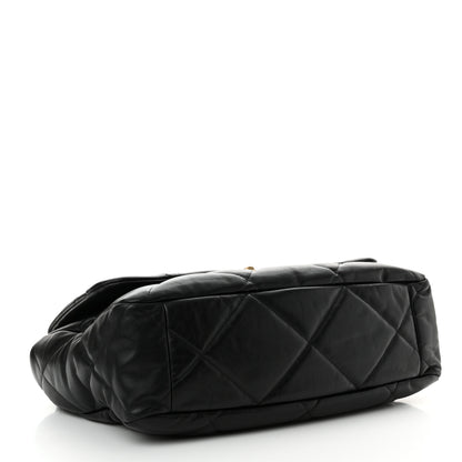 Chanel Goatskin Quilted Maxi Chanel 19 Flap Black 4 of 10