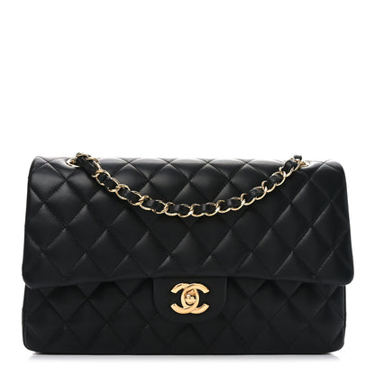 Chanel Lambskin Quilted Medium Double Flap Black 1 of 11