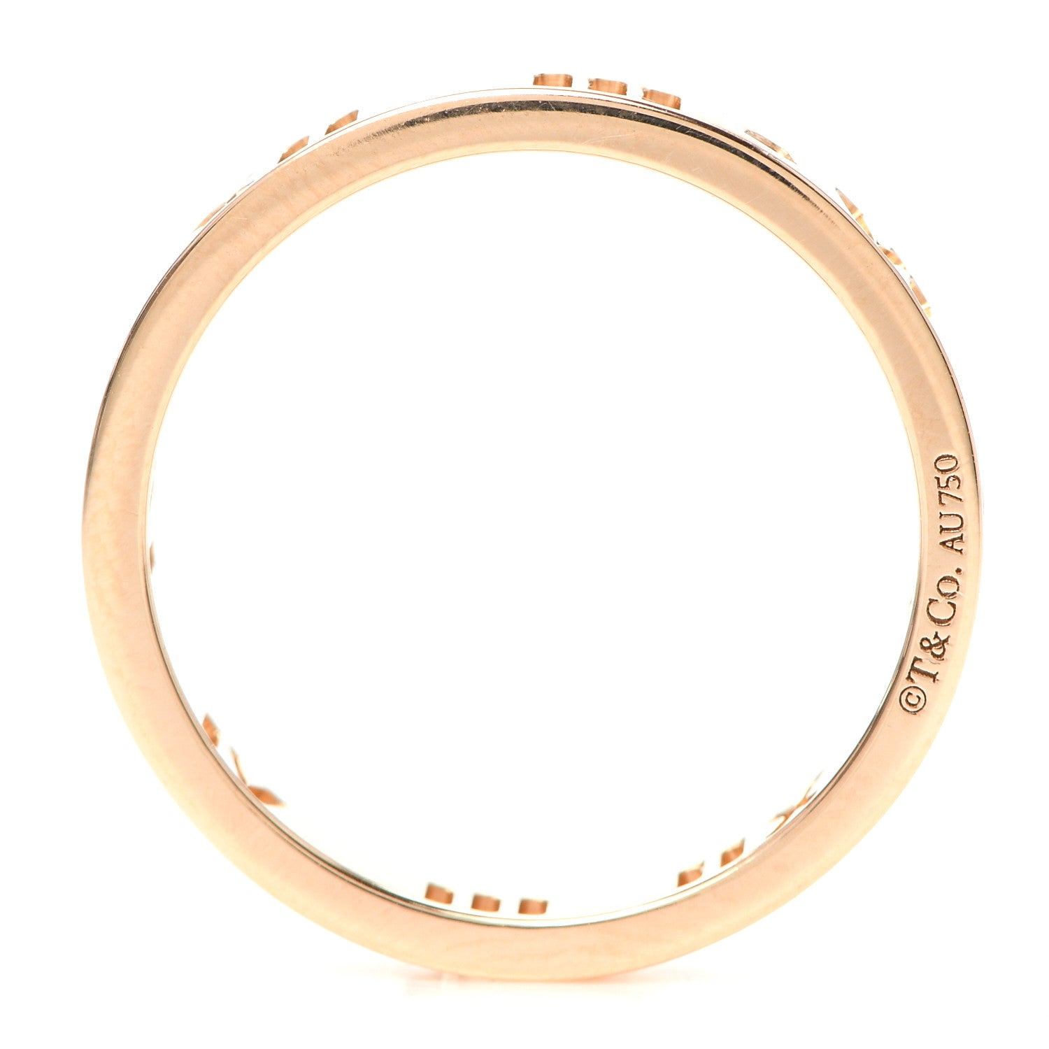 Tiffany 18K Rose Gold Diamond Atlas Pierced Ring 50 5.25 4 of 4