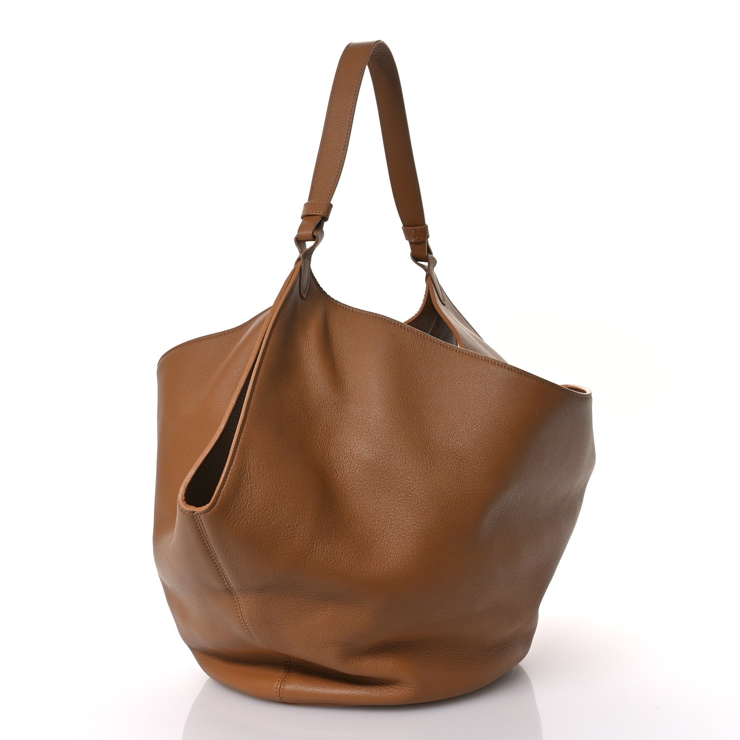 Khaite Calfskin Medium Lotus Tote Nougat 4 of 11