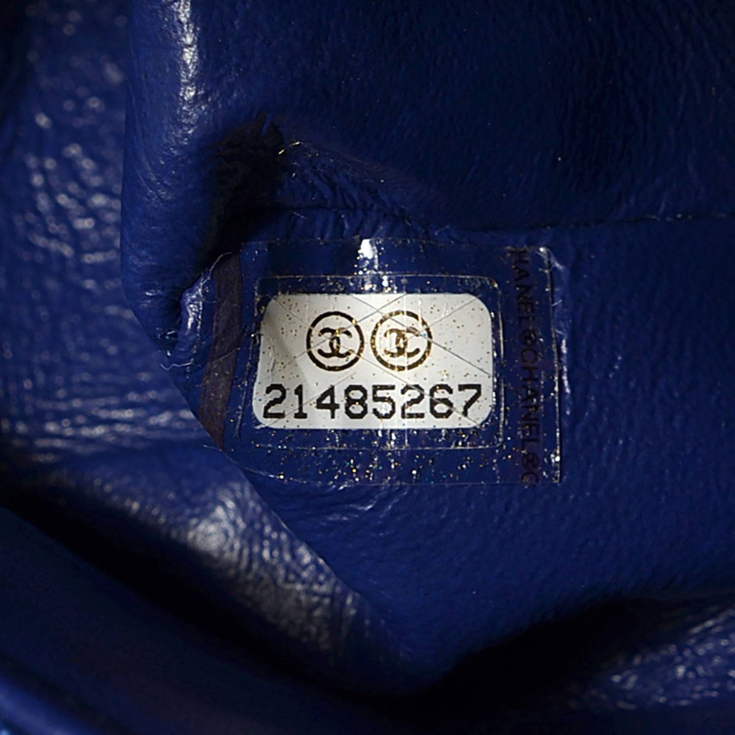 Chanel Velvet Quilted Mini Rectangular Flap Dark Blue 8 of 8