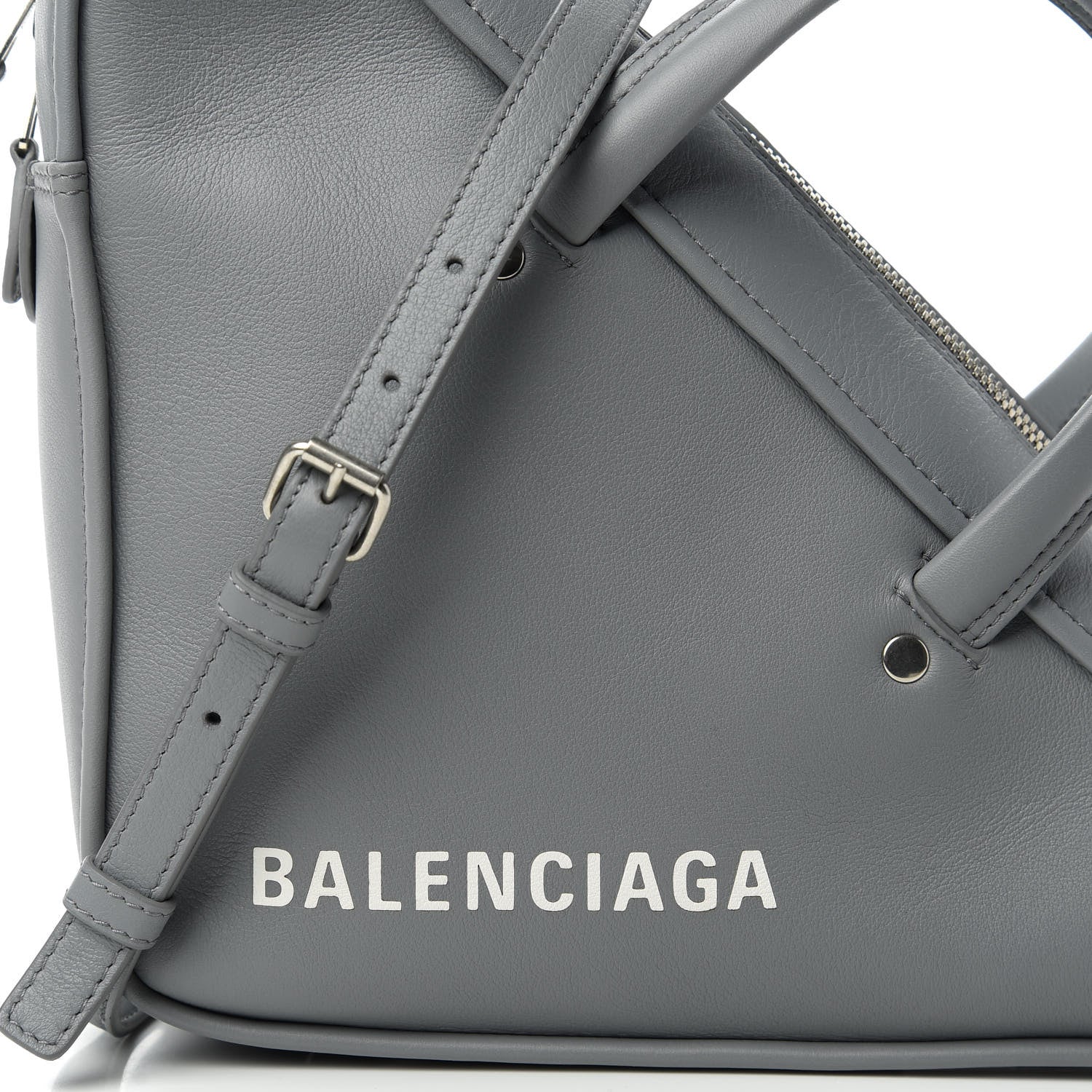 Balenciaga Calfskin S Triangle Duffle Grey 9 of 9
