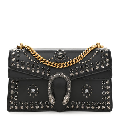 Gucci Calfskin Studded Small Dionysus Shoulder Bag Black 1 of 16