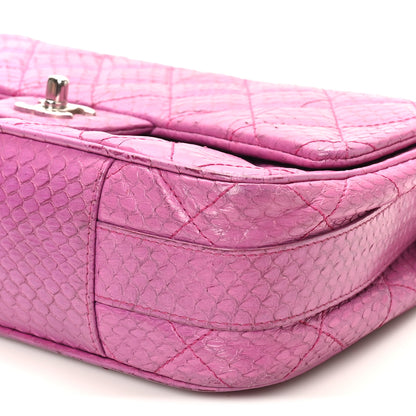 Chanel Elaphe Snakeskin Quilted Medium Easy Carry Flap Purple 10 of 11