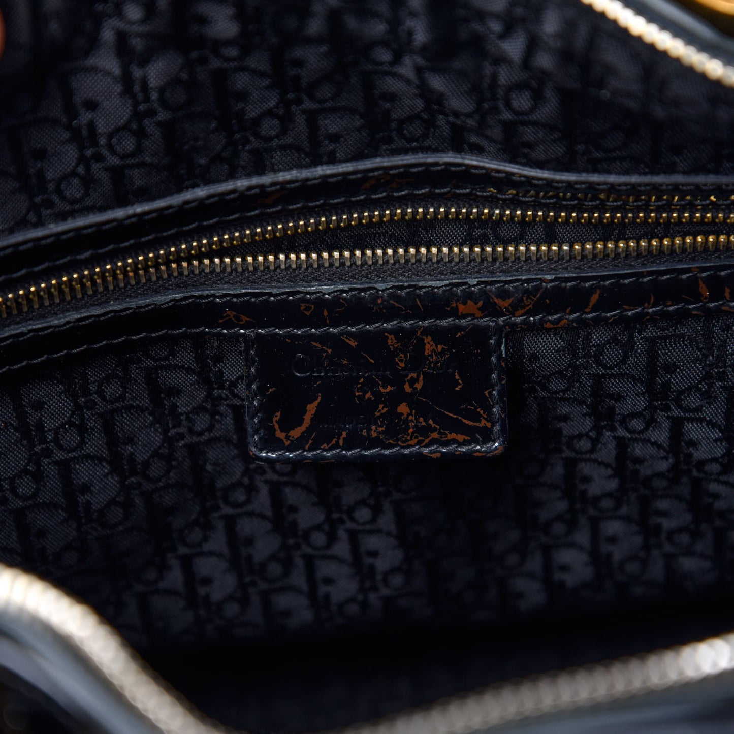 Patent Cannage Large Lady Dior Black