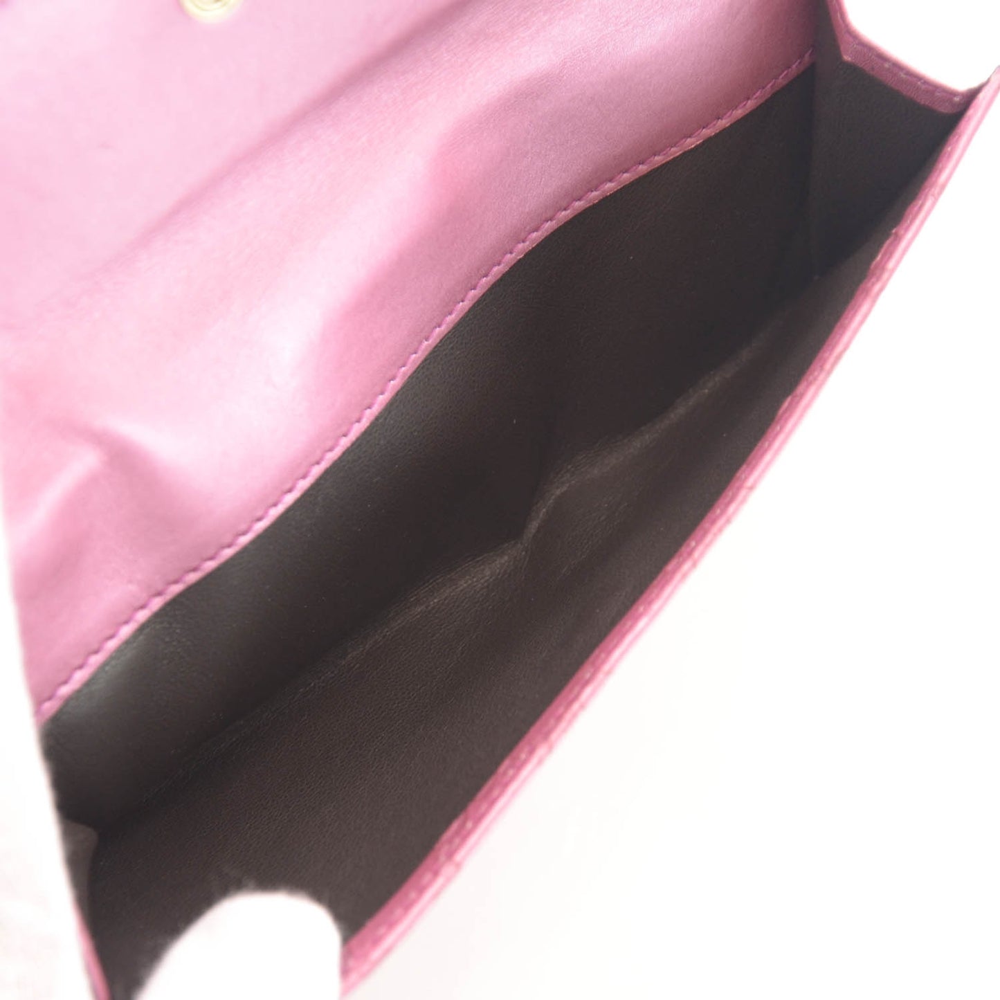 Metallic Soft Guccissima Heart Continental Wallet Fresia Rose