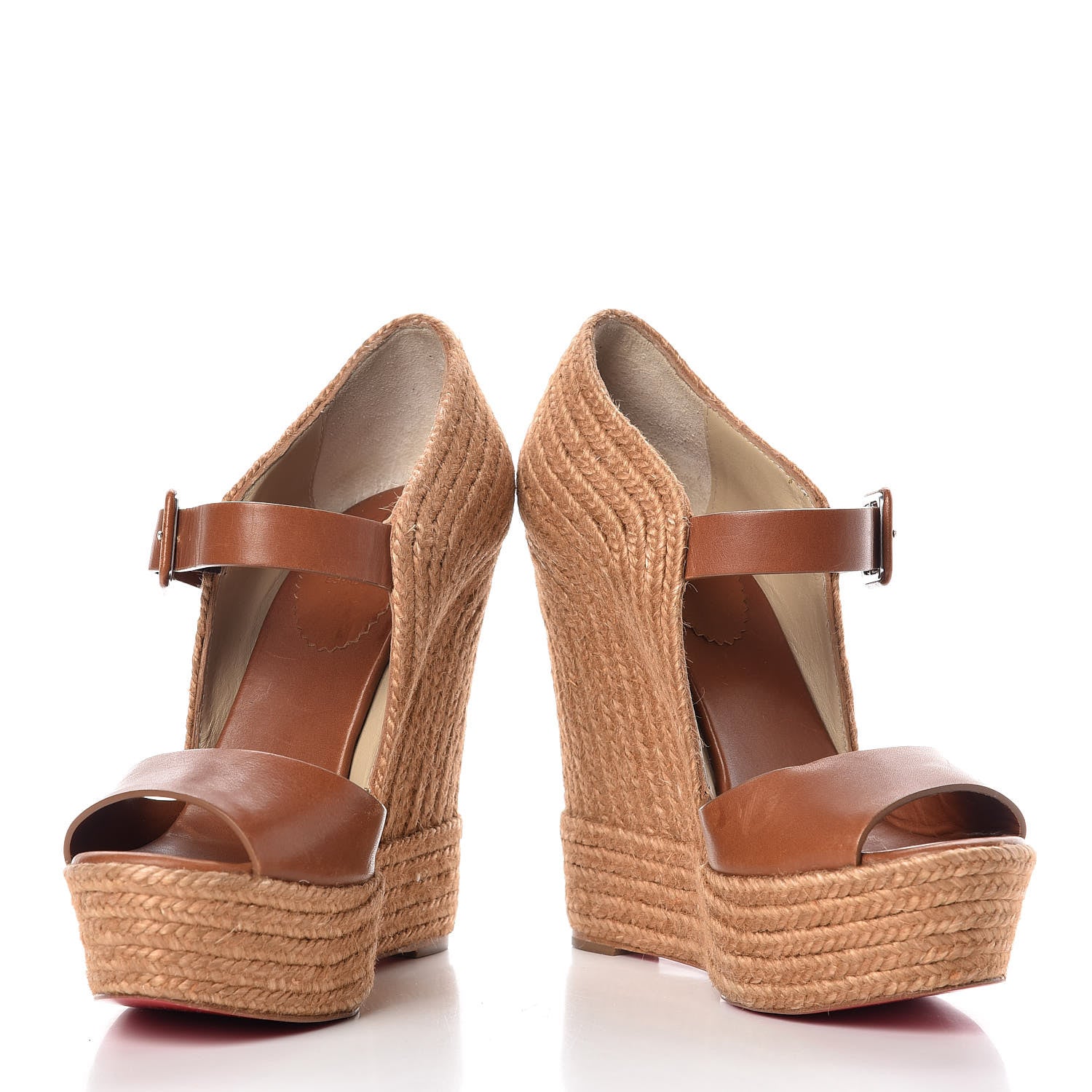 Christian Louboutin Praia 140 Platform Espadrilles 37 Tobacco 5 of 20