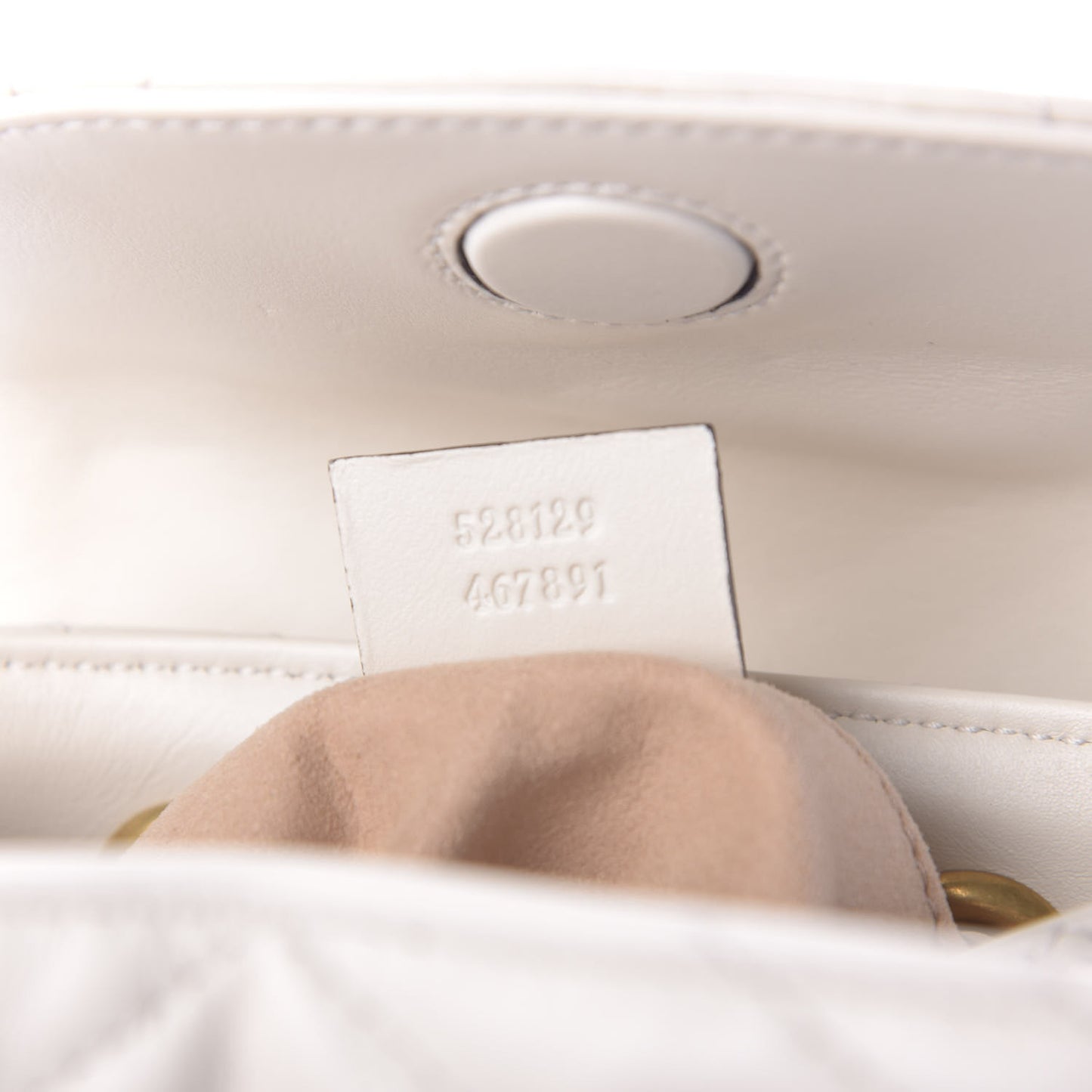 Calfskin Matelasse GG Marmont Flap Backpack White