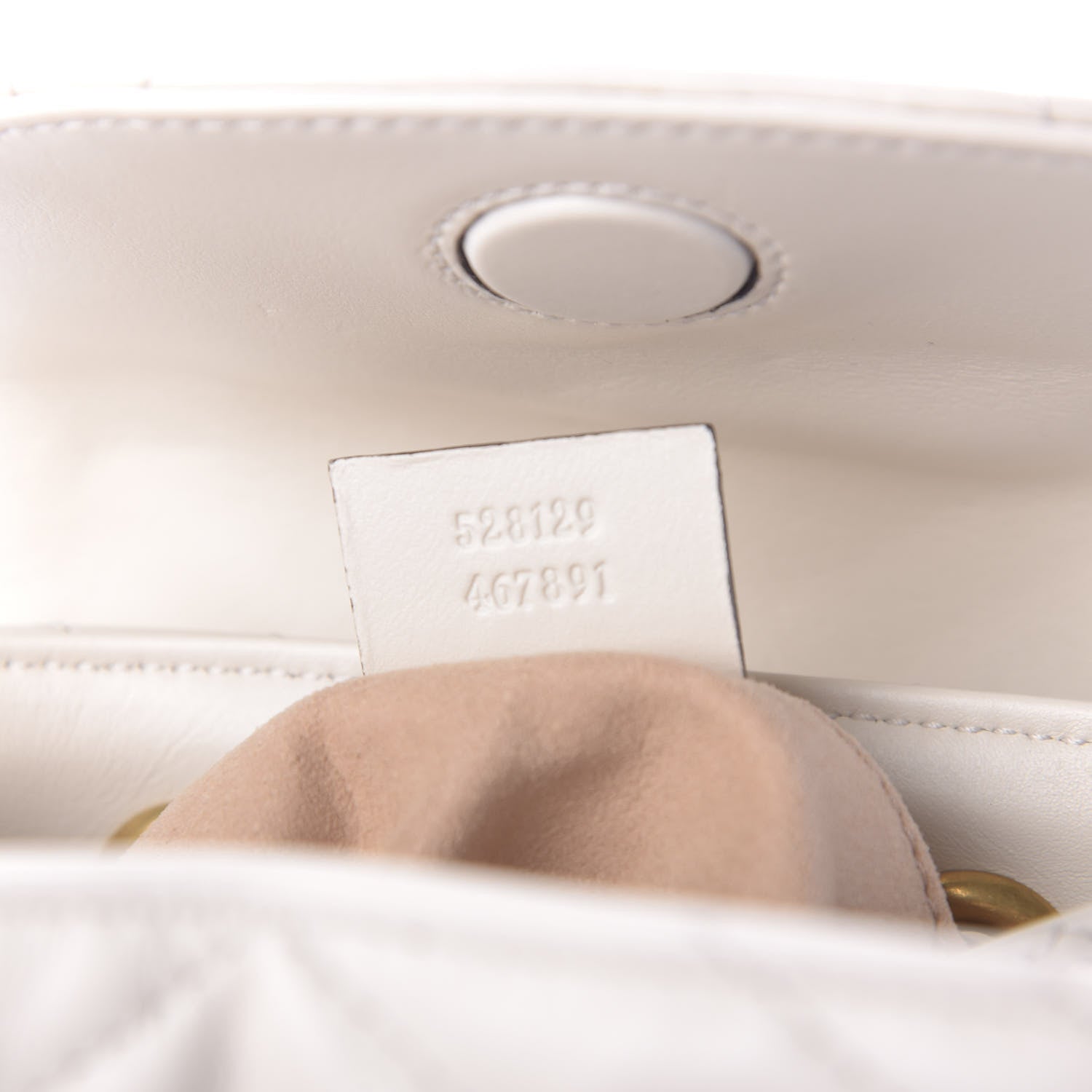 Gucci Calfskin Matelasse GG Marmont Flap Backpack White 8 of 9